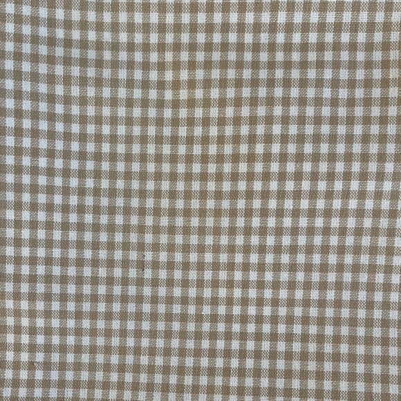 Pottery Barn Kids Cream and Tan Gingham Blackout Curtains - set of 2 - Picture 2 of 5